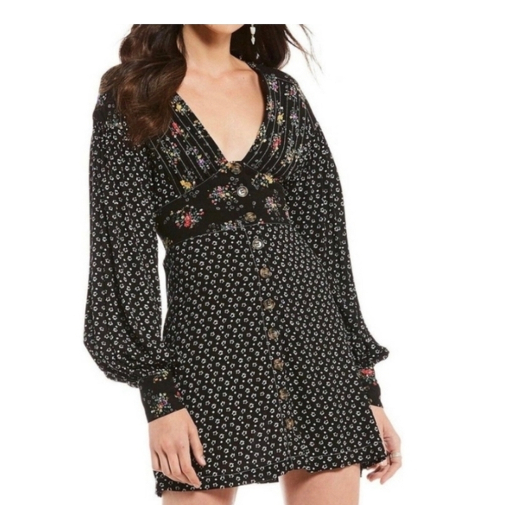 Floral Black Wonderland Dress